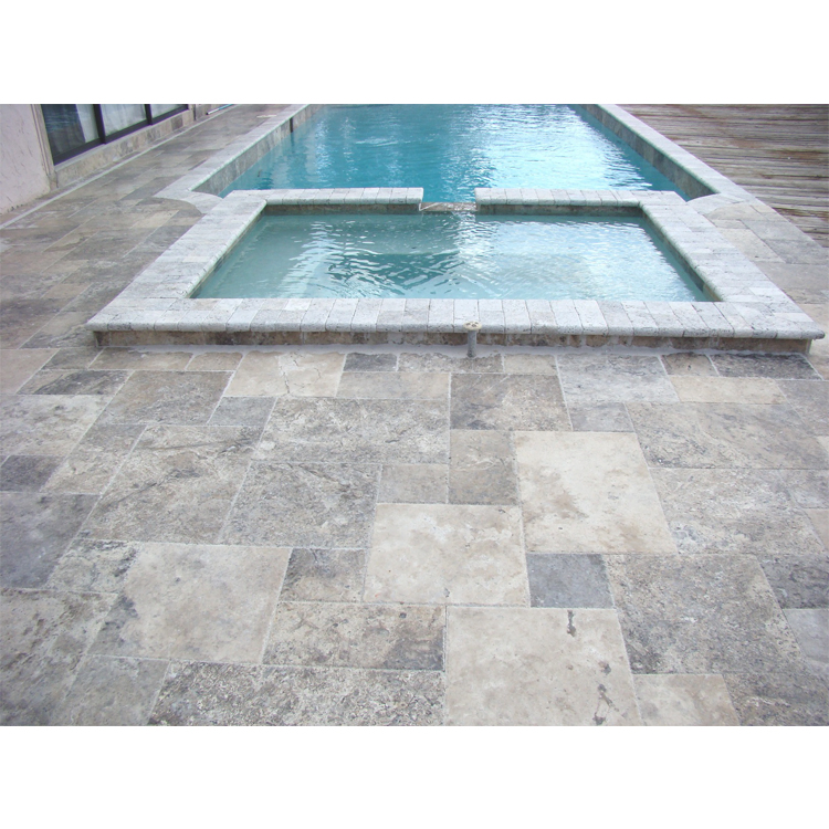 Newstar Outdoor Pool Coping Stone Grey Travertine Stone Price Marble Tile Silver Travertine