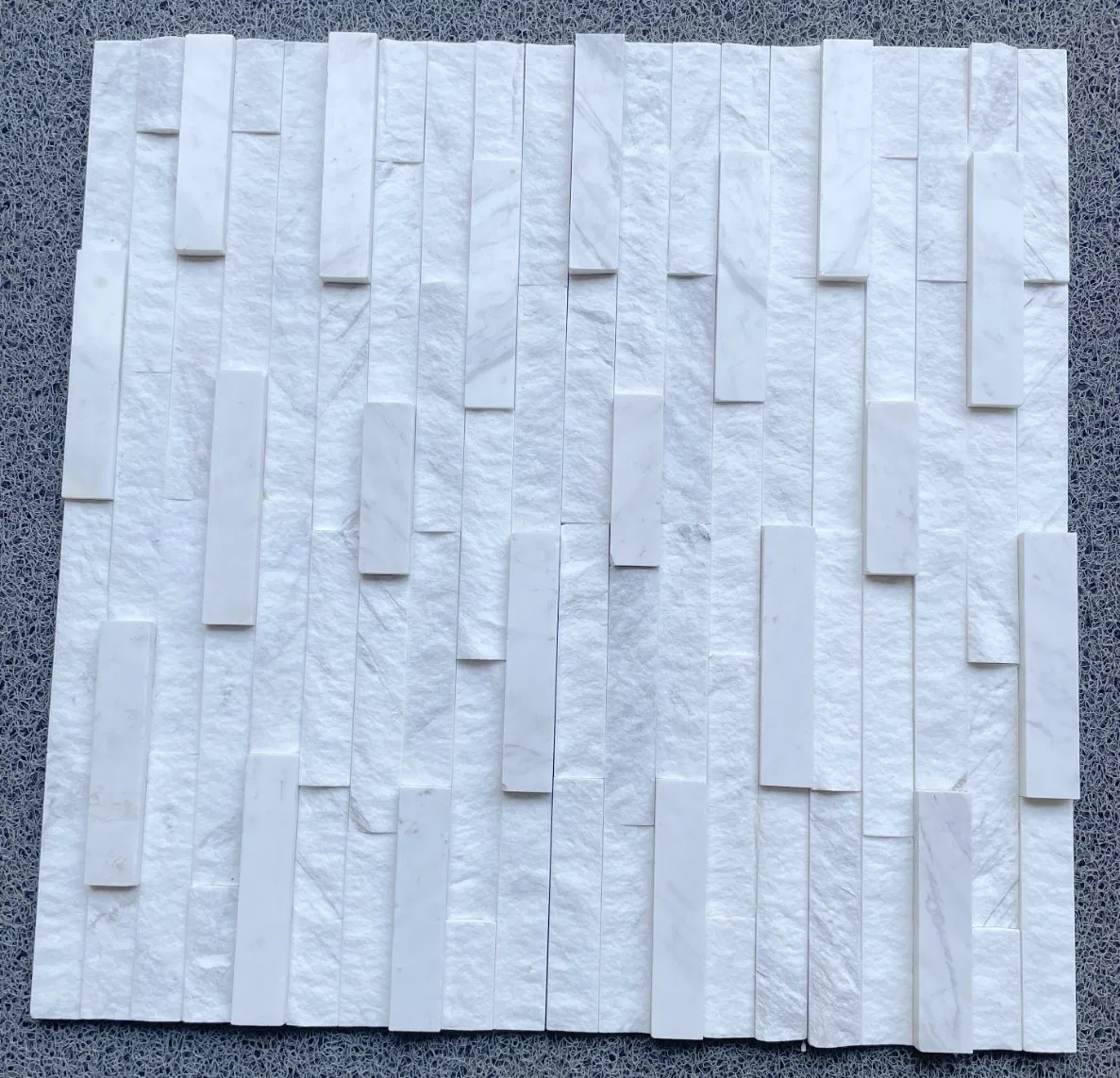 Natural stone veneer ledger panel polished/split white Volakas Marble Stacked Wall Stone for interior/outdoor/exterior bathroom/kitchen/lobby wall/background