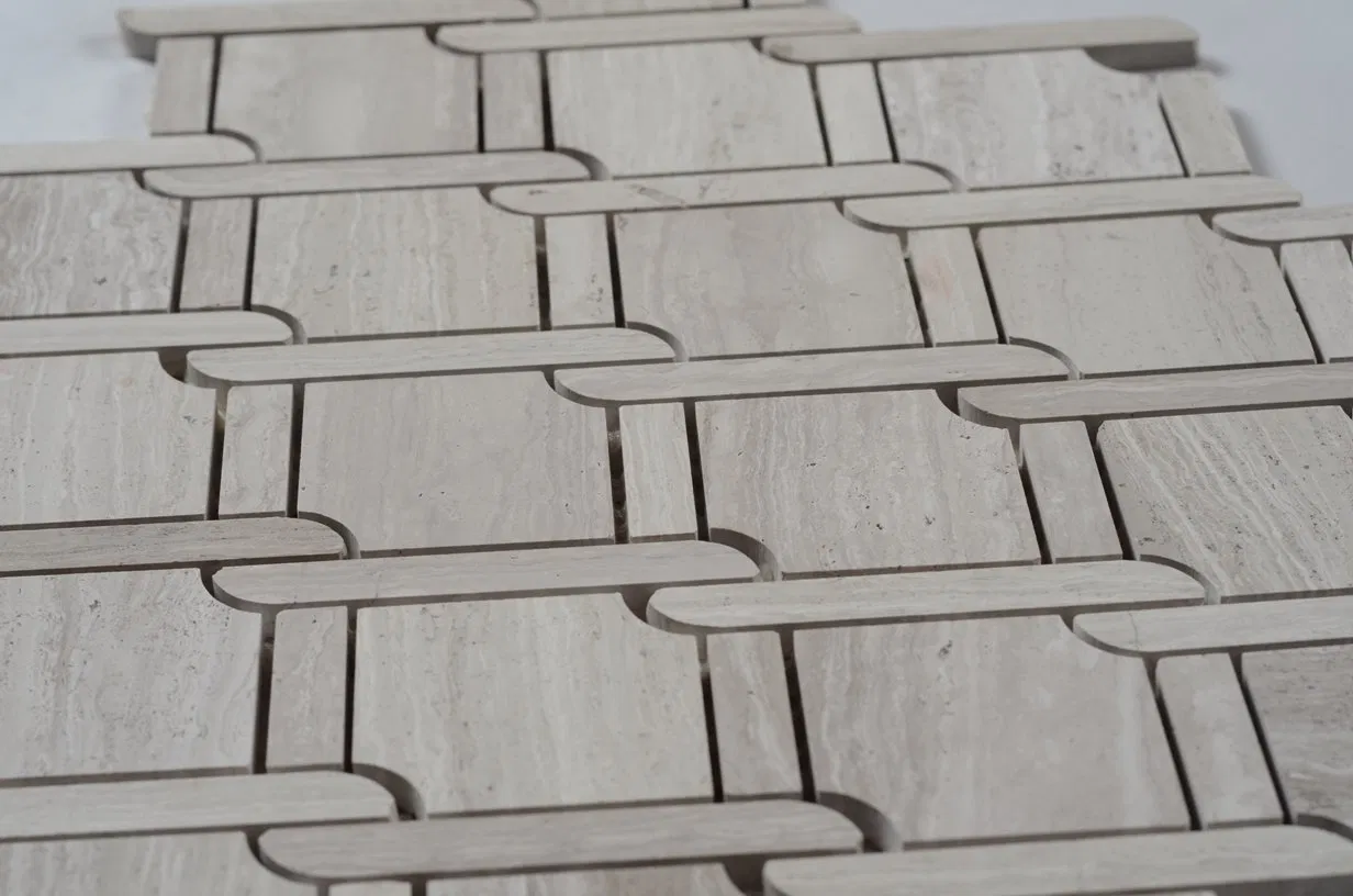 Special Design 315X315mm Weave Shaped Marble Mosaic Tile Price
