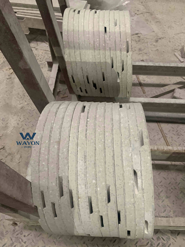 Cement Terrazzo Tiles for Kitchen Cabinets with Precut Terrazzo Countertops