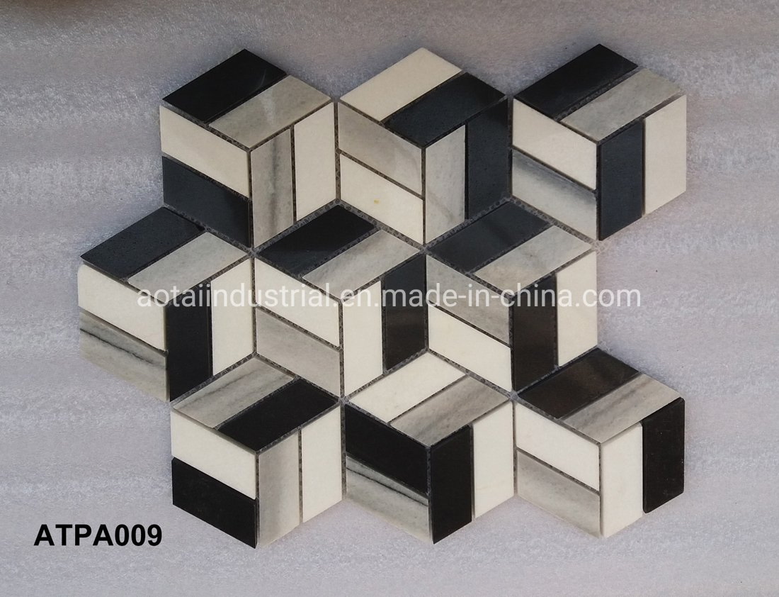 Fashionable Design Natual Stone Marble Mosaic for Bathroom Floor Decoration