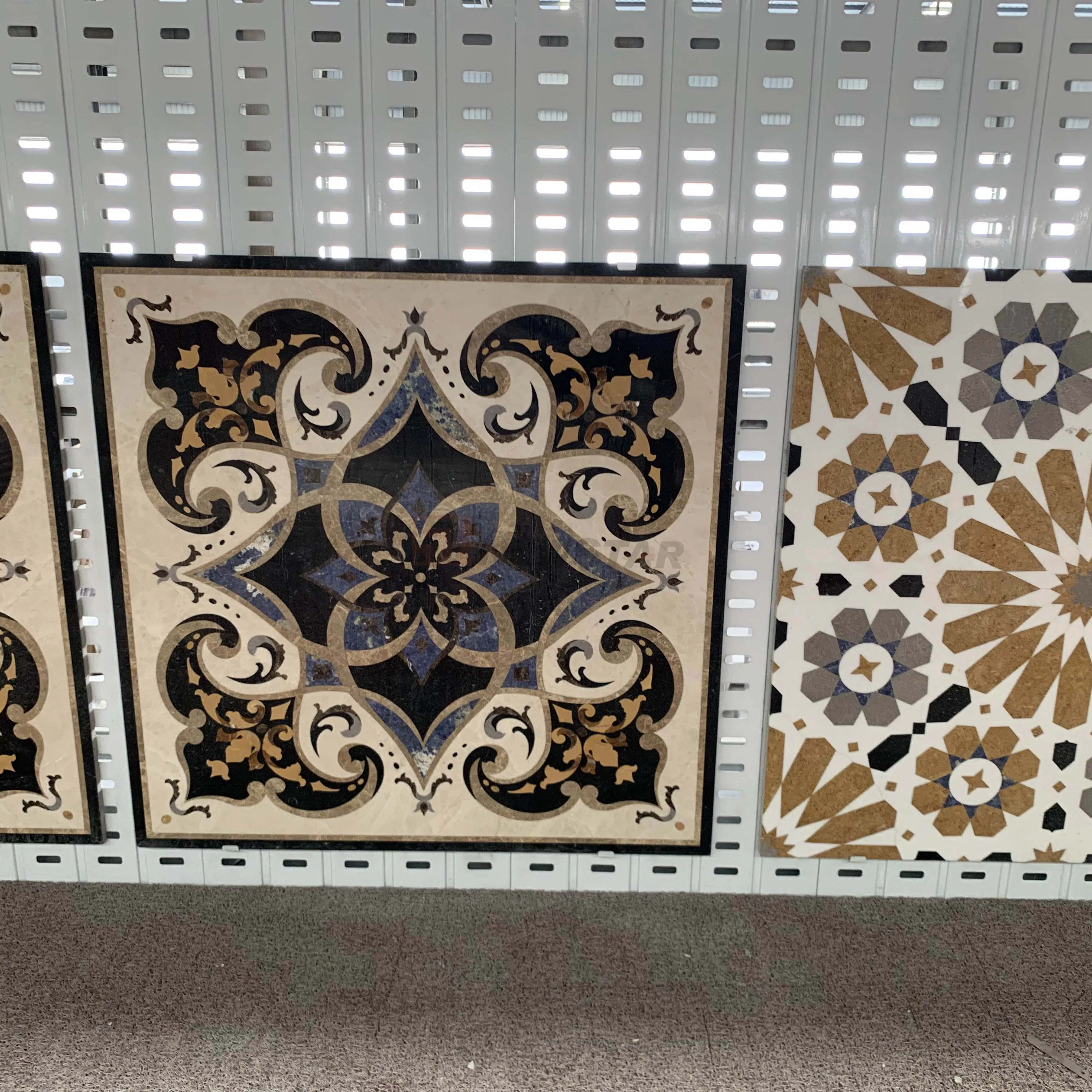 Factory Price Floral Design Natural Marble Medallion for Floor Custom Waterjet Marbletiles Mosaic Hotel Lobby Floor Tiles