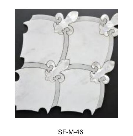 Natural White Grey SF-M-031 Marble shell Mosaic for Indoor Floor Wall Ceiling
