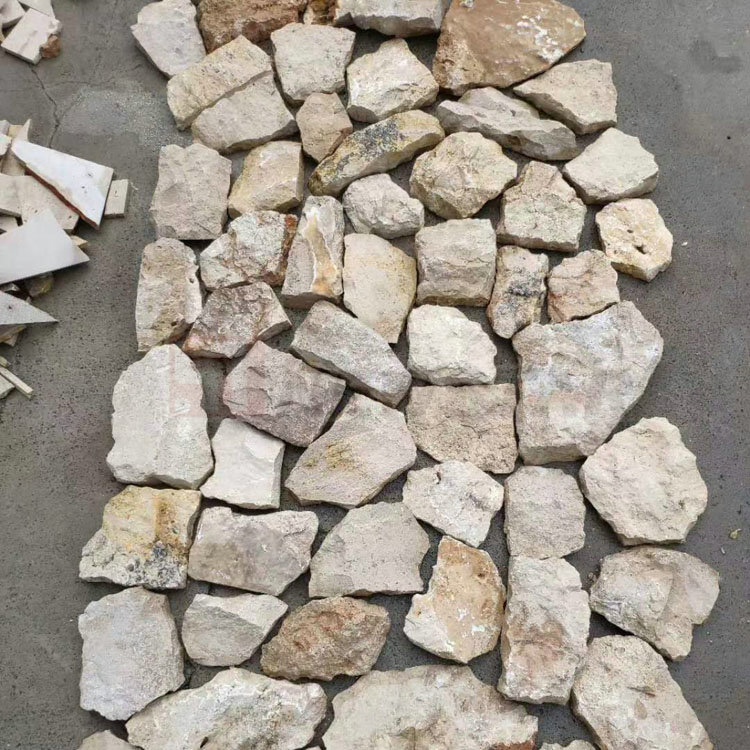 Natural Stone Wall Tile Split Limestone Travertine Crazy Paving Irregular Travertine Cladding