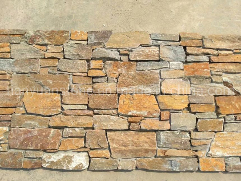 Black Quartzite Stacked Ledge Culture Stone for Slate Veneer and Wall Panel