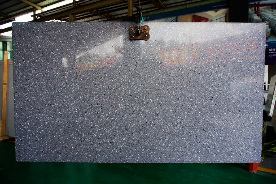 Cement Slab Light Gray Terrazzo Vanity Top for Apartment