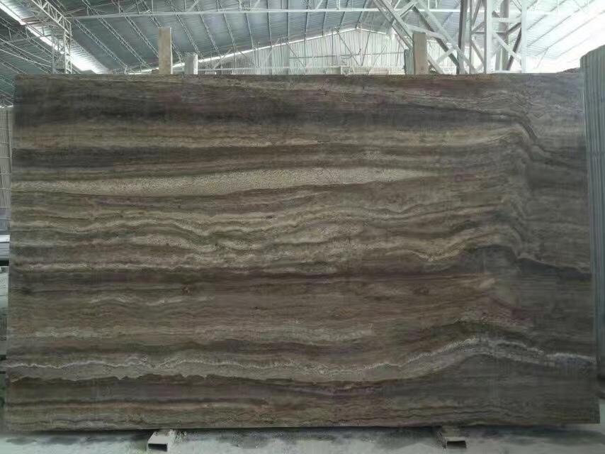 Iranian Persian Marble Silver Dark Grey Travertine Slab Black Marble Travertine Tile Outdoor Natural Dubai Travertine Iran Marble