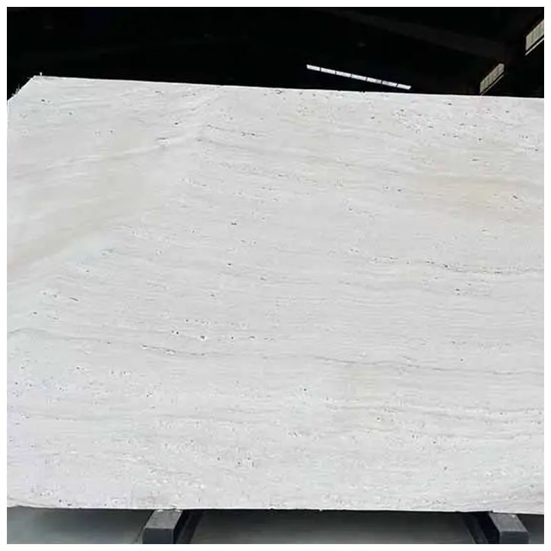 Super White/ Ivory White Travertine Hole Unfilled Slabs
