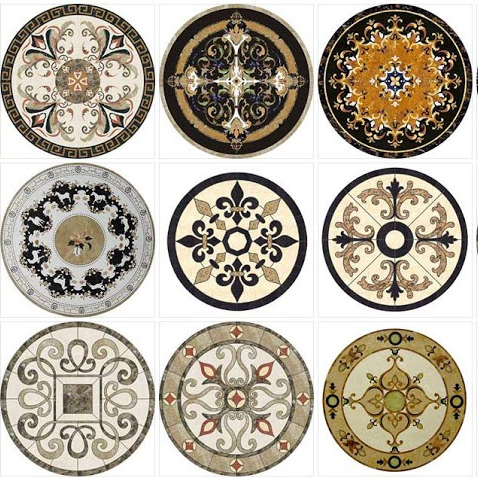 Marble Stone Floor Waterjet Pattern Medallion Mosaic Tiles for Home Hotel Decoration