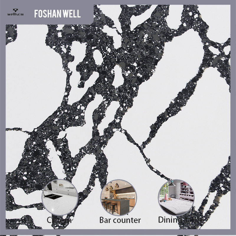 Artificial Quartz New Color Calacatta Vanity Top High Quality Kitchen Work Top