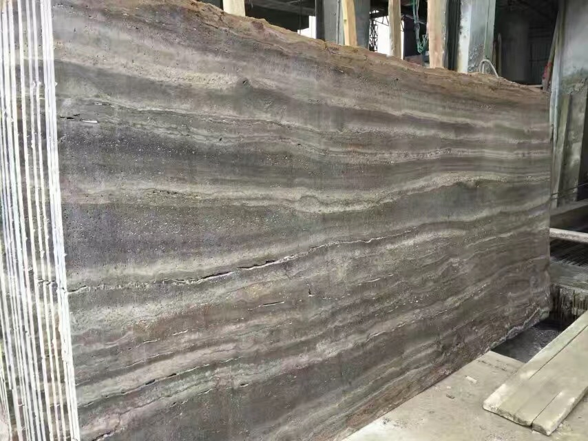 Iranian Persian Marble Silver Dark Grey Travertine Slab Black Marble Travertine Tile Outdoor Natural Dubai Travertine Iran Marble