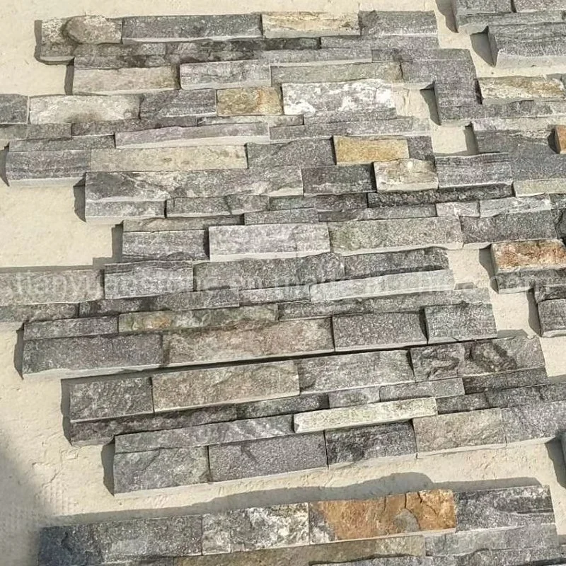 Black Slate Wall Decoration Stacked Ledge Culture Stone for Wall Stone Panel