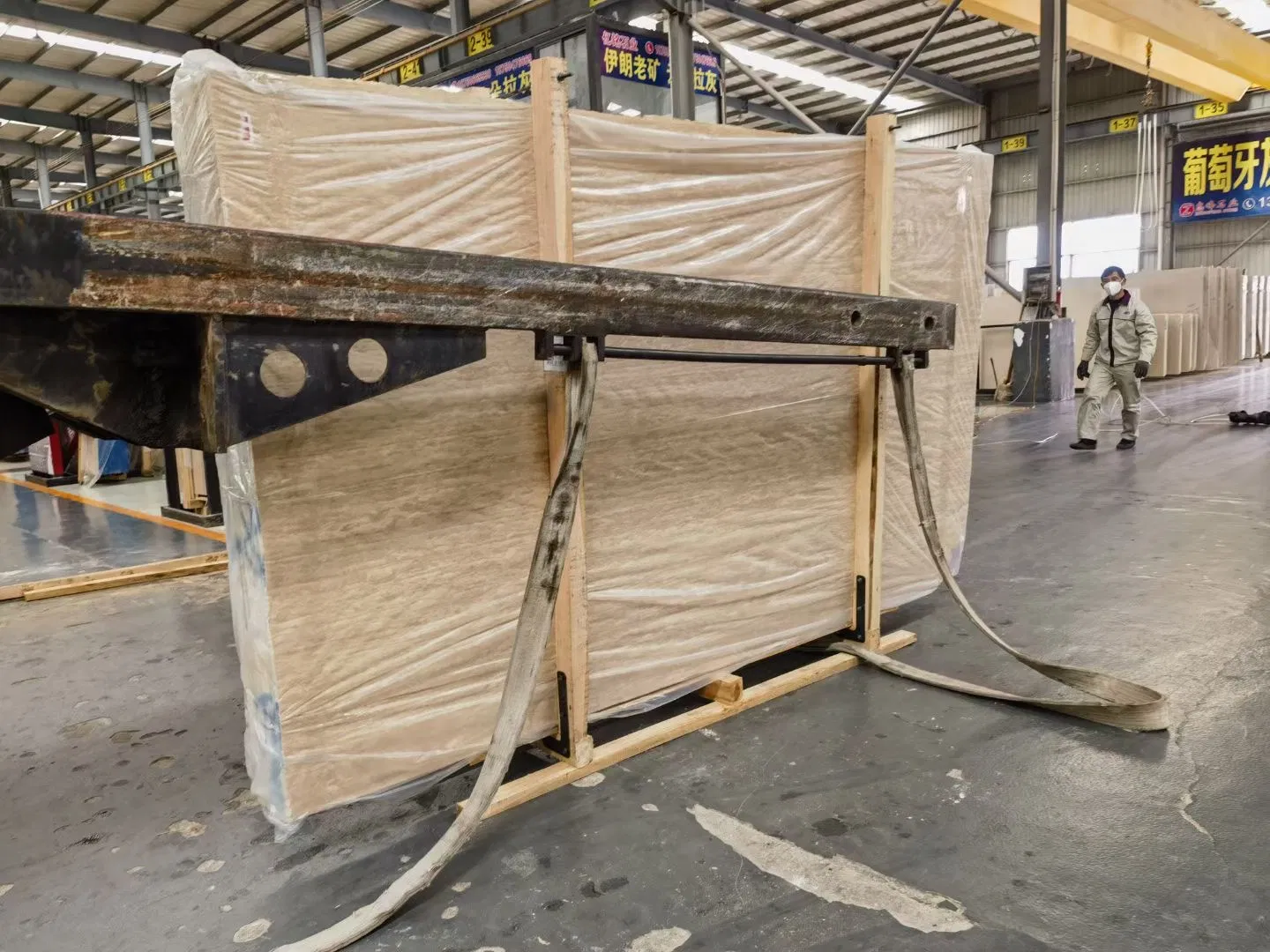 Large Stock Natural Stone Beige Marble Travertine for Slab Wall Tile Side Table Floortileprice Vanititops