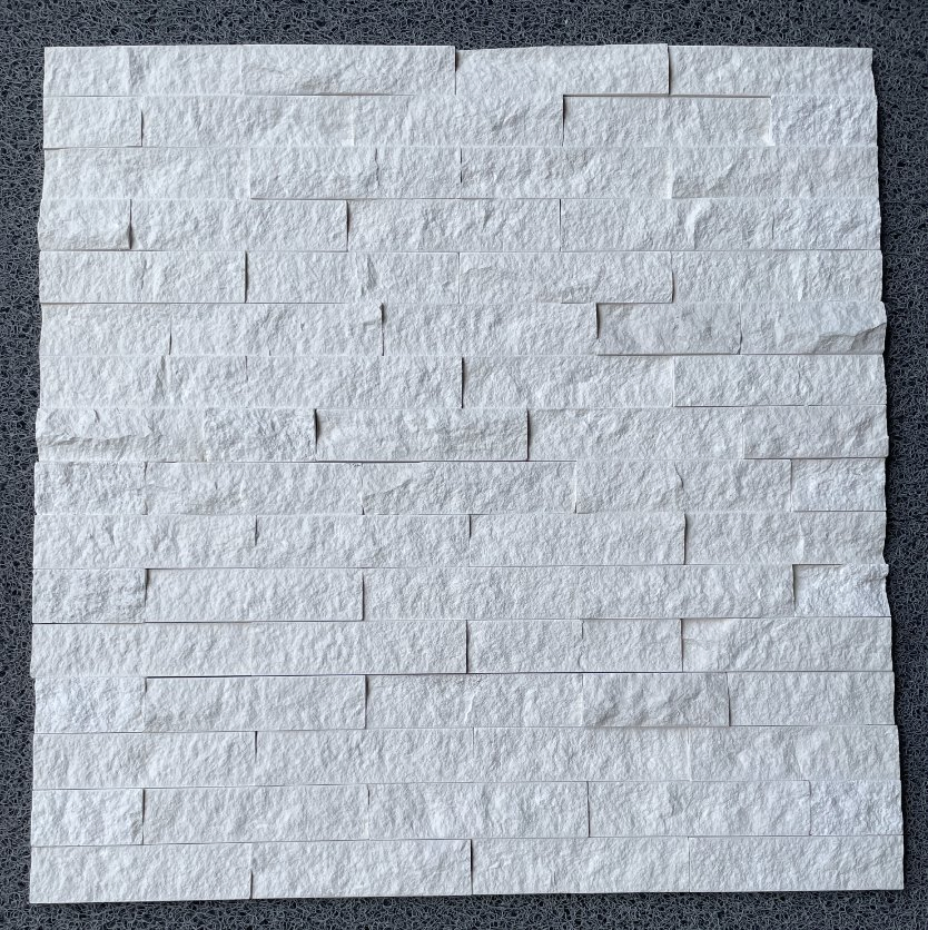 Natural stone veneer ledger panel polished/split White Limestone Stacked Wall Stone for interior/outdoor/exterior bathroom/kitchen/lobby wall/background