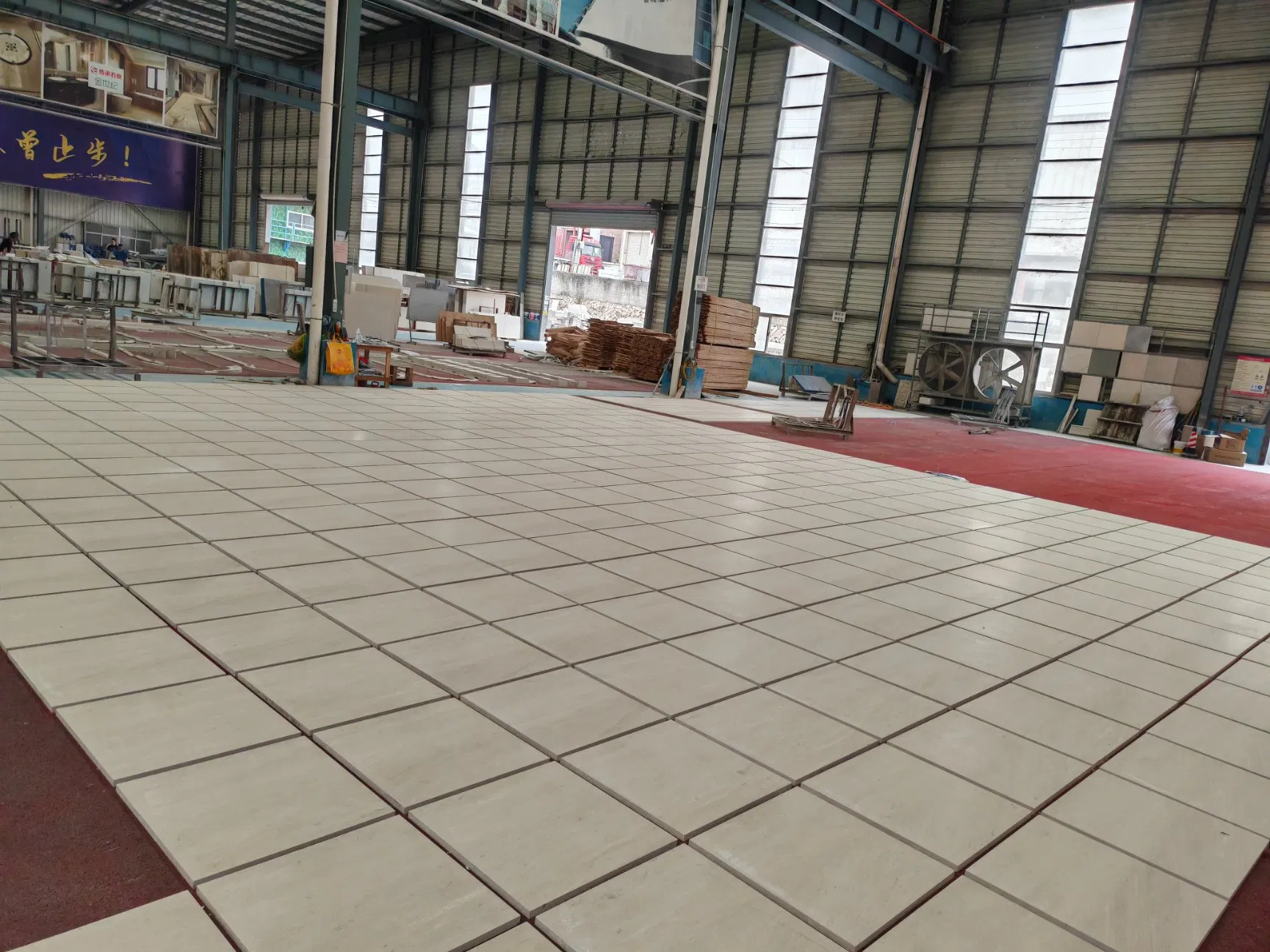 Wood Vein Polished Marble Beige Travertine Stone Tiles for Wall Cladding