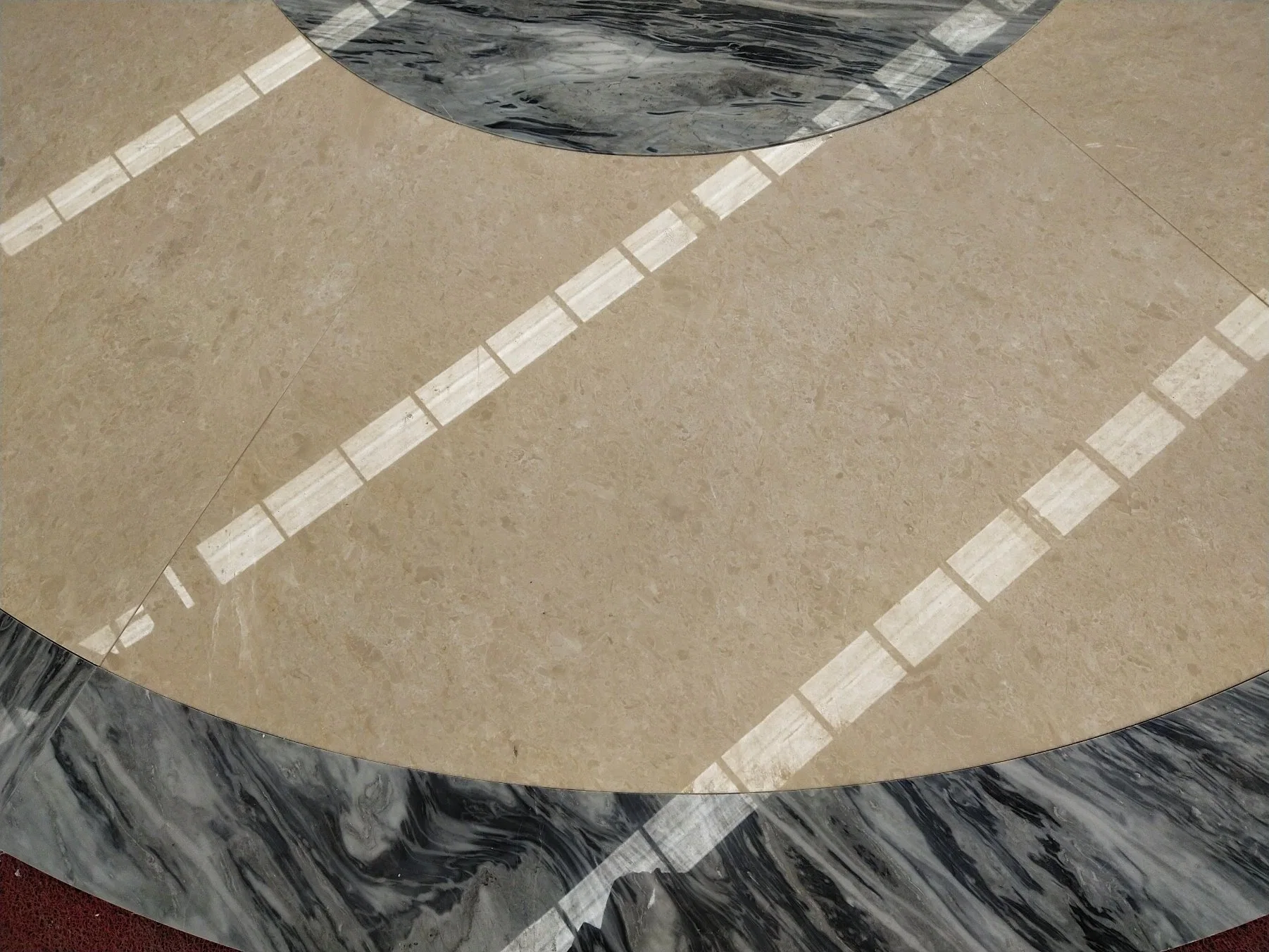 Polished Water Jet WHITE AND GREY MARBLE medallions for Interior Wall Floor decoration