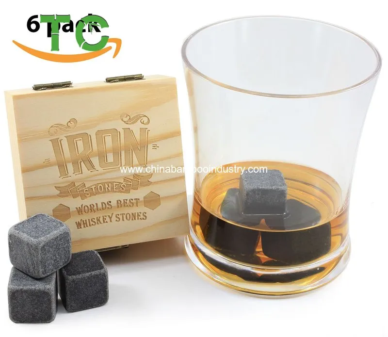 Natural Soapstone Whisky Stone Set