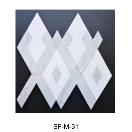 Natural White Grey SF-M-031 Marble shell Mosaic for Indoor Floor Wall Ceiling