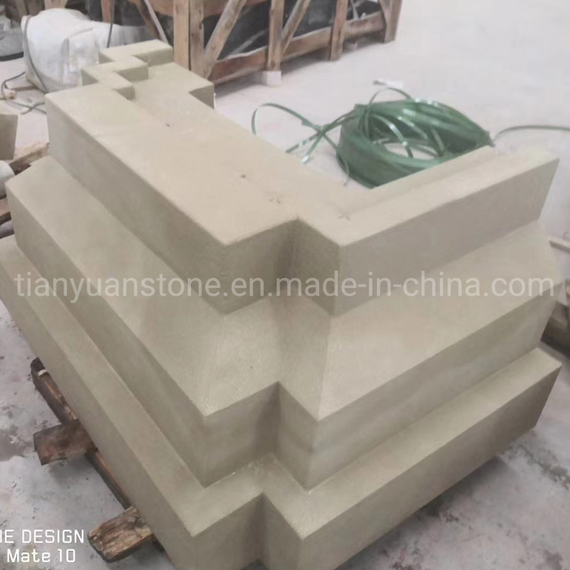 Surround Beige Sandstone Door Frame for Residence Decoration