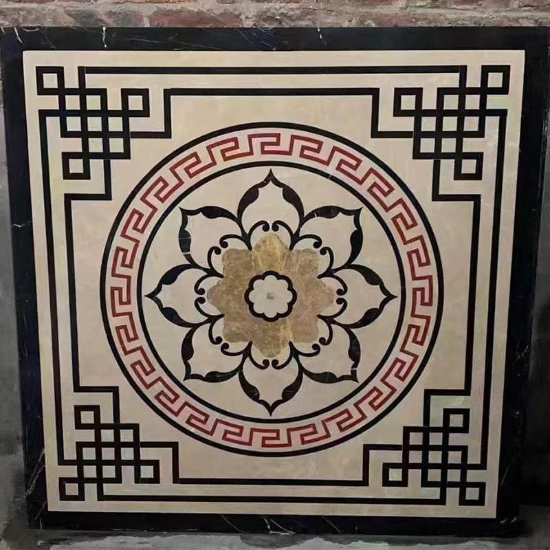 Marble Waterjet Medallion Popular Designs Floor Tiles Mosaic Waterjet Medallion