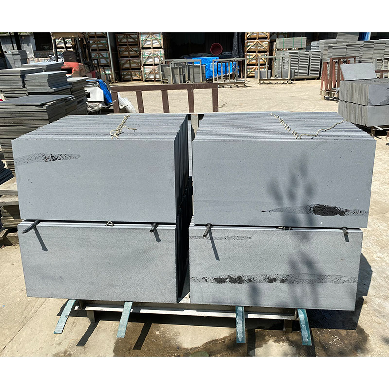 Natural Stone Hainan Black Dark Color Basalt for Pool Coping/Tiles Price Wholesale