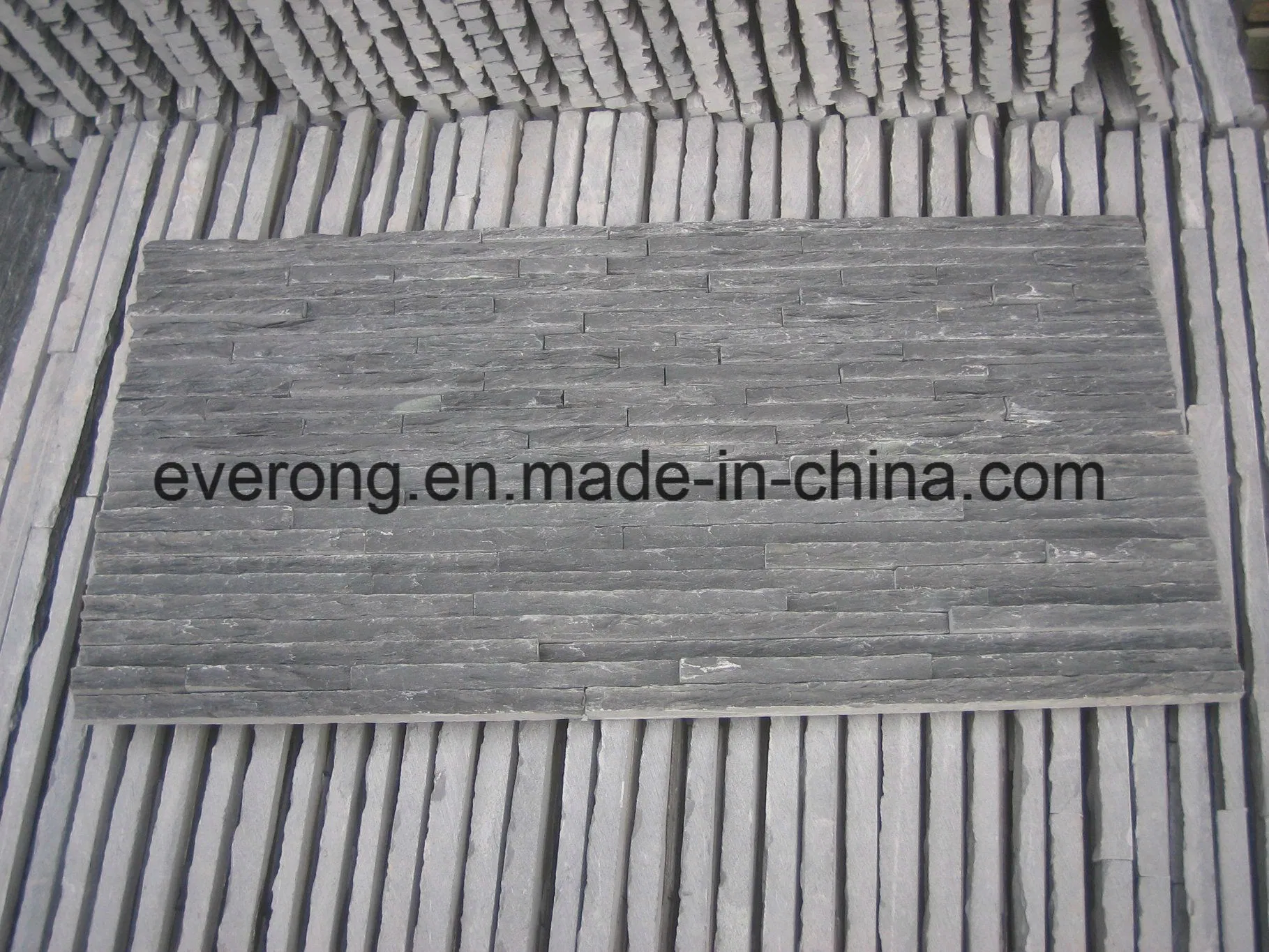 Small Strip Yellow Slate Stacked Ledge Culture Stone for Wall Cladding