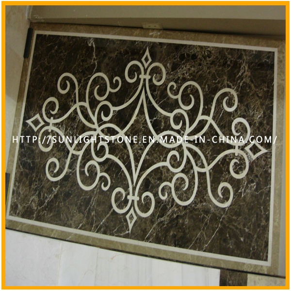Polished Water Jet Marble Stone Medallion for Hotel, Medallion Pattern