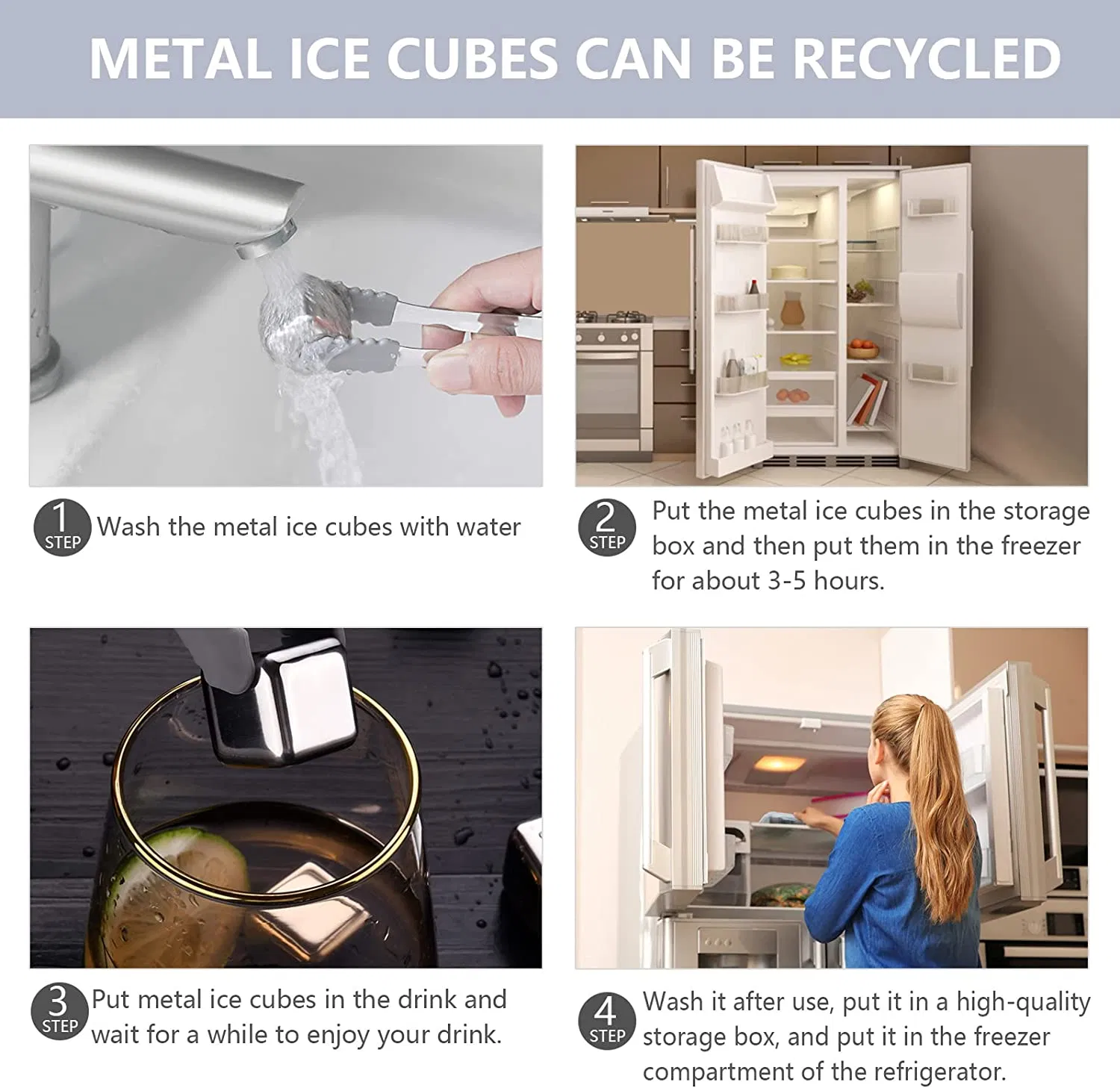 8 Stainless Steel Metal Ice Cubes Reusable Whiskey Rocks Beverage Chilling Stones for Smokehead Smooth Ambler Something Special