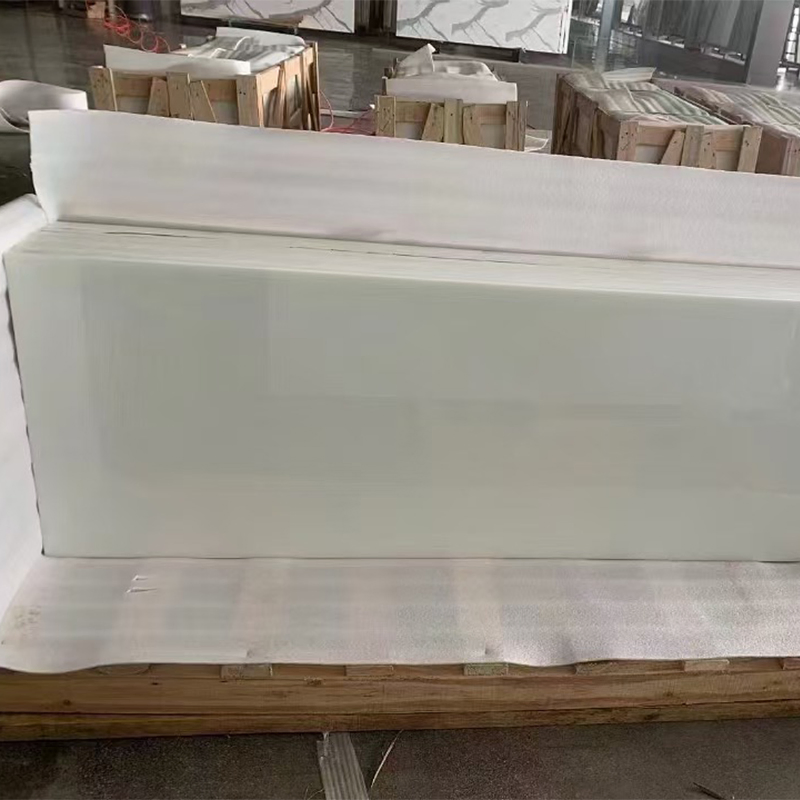 3cm Thickness Pure White Nano Crystallized Glass Stone Slabs