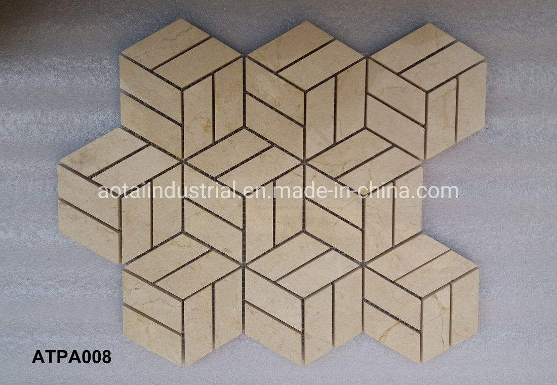 Fashionable Design Natual Stone Marble Mosaic for Bathroom Floor Decoration