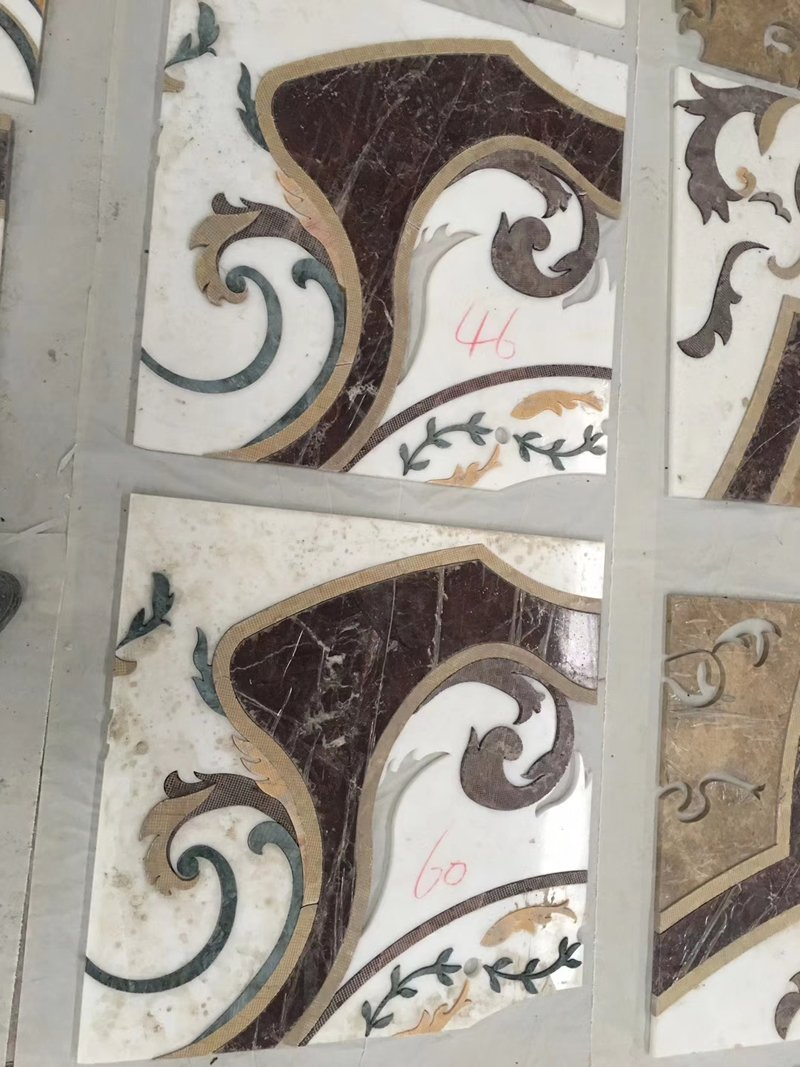 Marble Stone Waterjet Medallion for Hotel Flooring Decoration