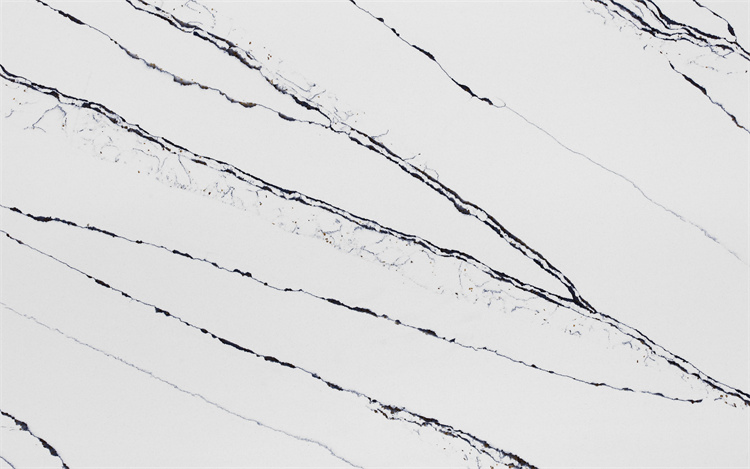 Commercial White/Black Kitchen/Bathroom Countertop Table Artificial Quartz