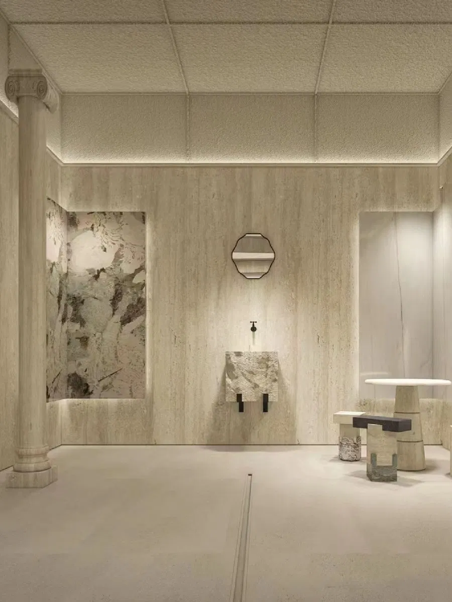 Natural Stone Yellow/Beige Polished/Honed /Italy Roma Travertine for Floor/Wall Slabs/Tiles/Countertops/Stairs/Sills/Column/Mosaic Interiors Decoration