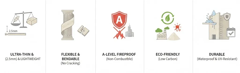 Flexible Travertine Performance