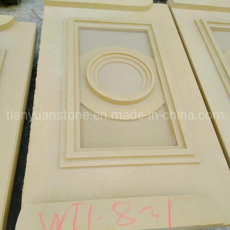 Surround Beige Sandstone Door Frame for Residence Decoration
