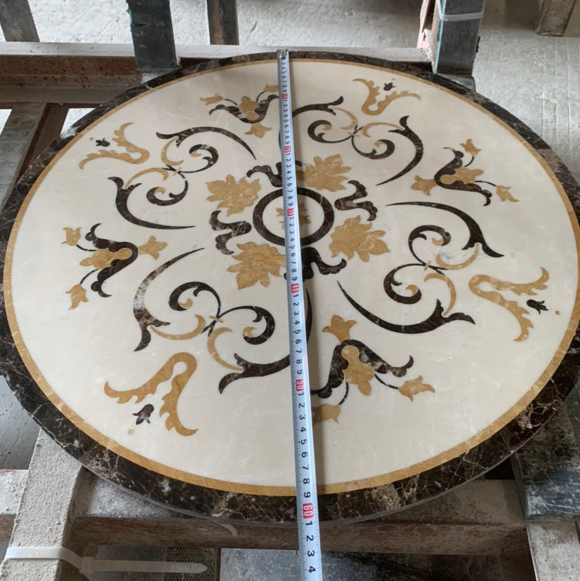 Water Jet Marble Medallion for Wall and Flooring Decoration