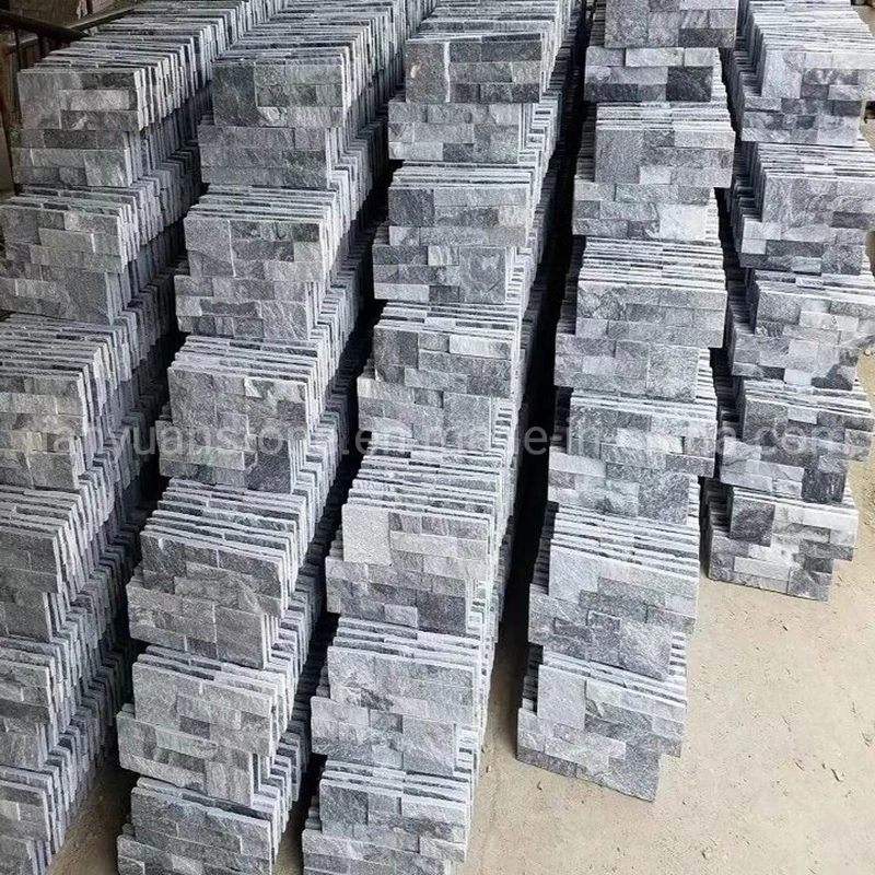 Alaska Cloudy White Grey Quartzite Ledge Culture Stacked Natural Stone for Wall Veneer Pannels