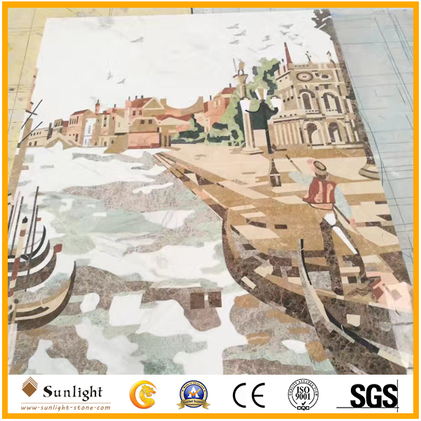 Marble Stone Waterjet Medallion Patterns for Hall Flooring Tile