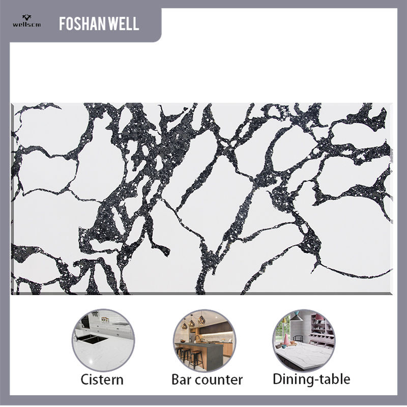 Artificial Quartz New Color Calacatta Vanity Top High Quality Kitchen Work Top