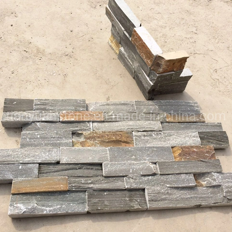 Slate Stacked Stone Panel for Retaining Wall Decoration