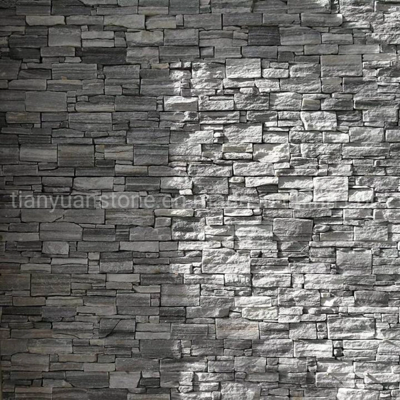 Alaska Cloudy White Grey Quartzite Ledge Culture Stacked Natural Stone for Wall Veneer Pannels