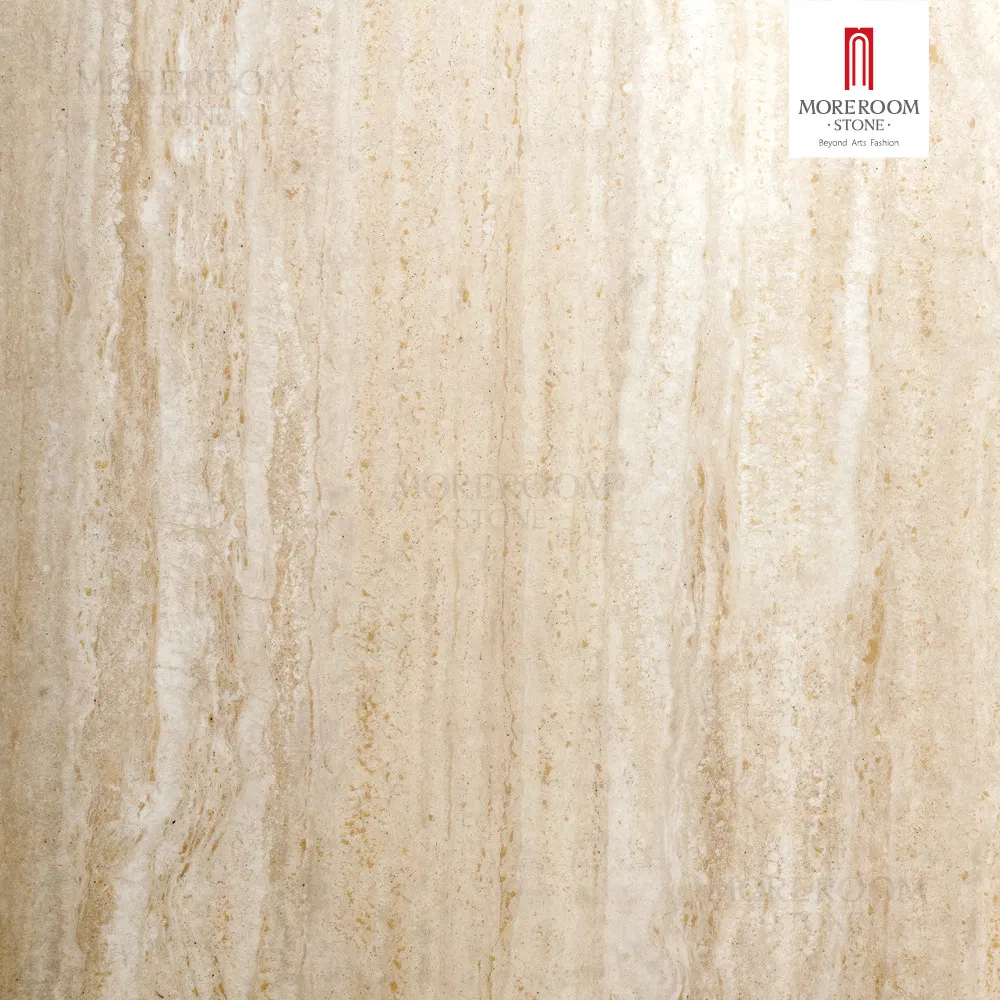 1600X3200mm Artificial Roman Travertine Matte Surface Sintered Stone for Waterfall Edge Kitchen Island