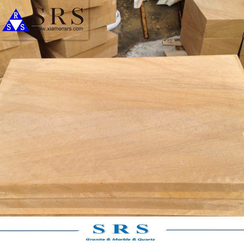 Yellow Wood Grain Sandstone for Wall Floor