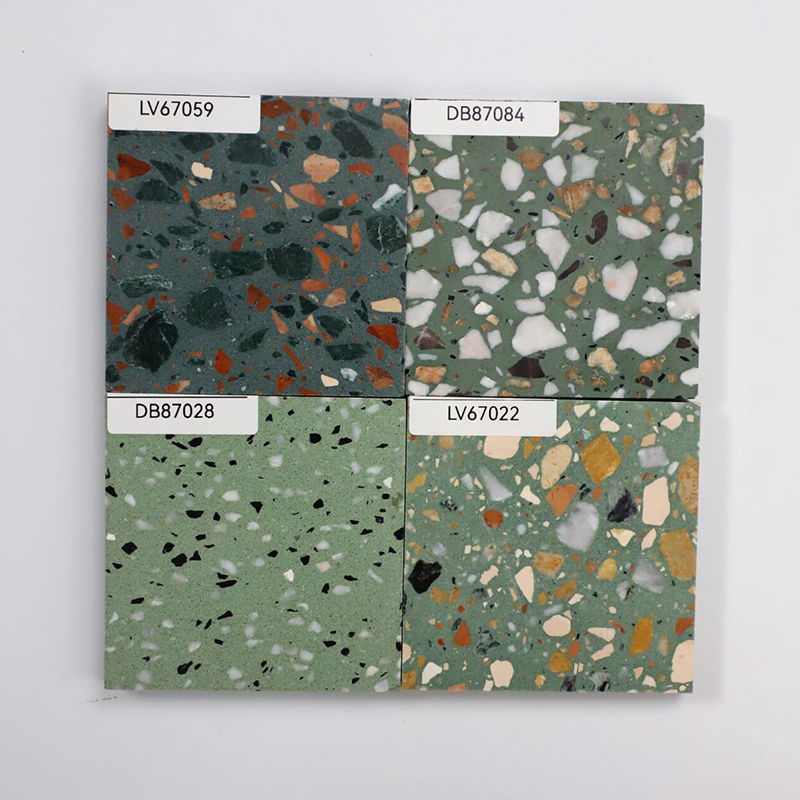 Custom Green Terrazzo Slabs for Elegant Traditional and Modern Floors