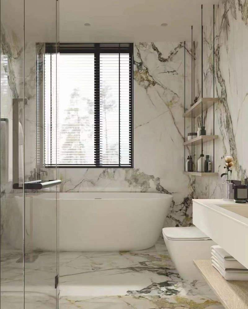 Luxury High-End Sintered Stone 1200X2700mm Big Slabs Porcelain Marble Tile Glazed Finished Sintered Stone for House Wall and Floor