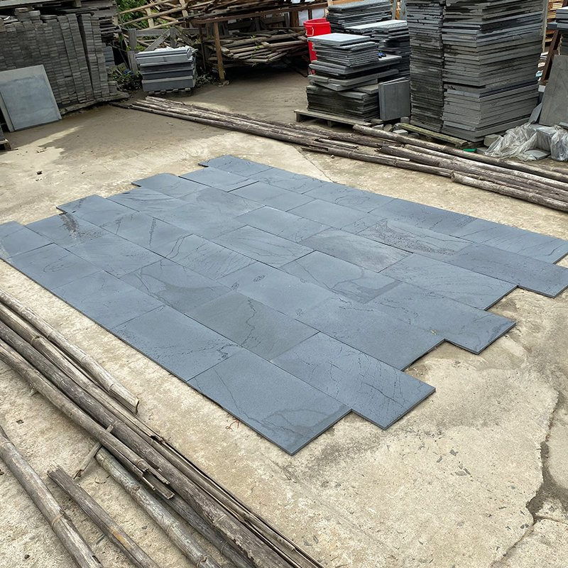 Hainan Honed Dark Black Lava Blue Stone Ant Marching Tile Basalt for Paving/Coping/Kerbstone/Wall/Swimming Pool/Flooring/Covering/Paver/Cobbles Price