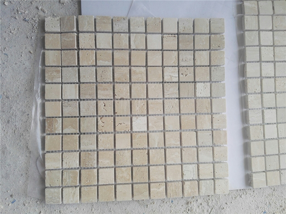 Marble/Travetine Mosaic White/Yellow/Beige Mosaic for Decoration