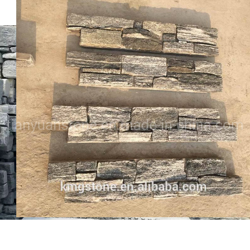 Black Quartzite Stacked Ledge Culture Stone for Slate Veneer and Wall Panel