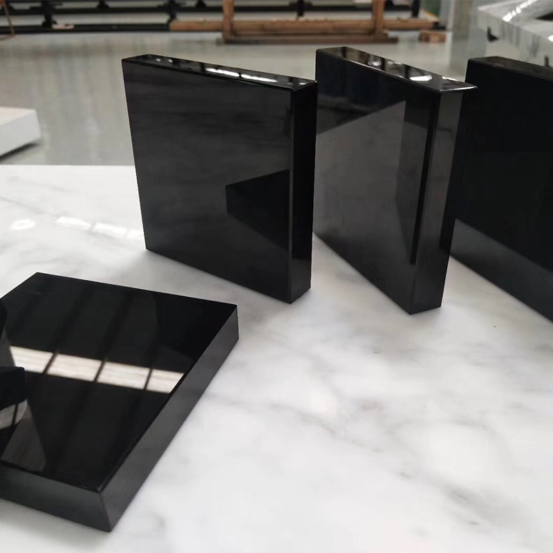 Premium Black Nano Glass Crystallized Stone Slab for Elegant Flooring