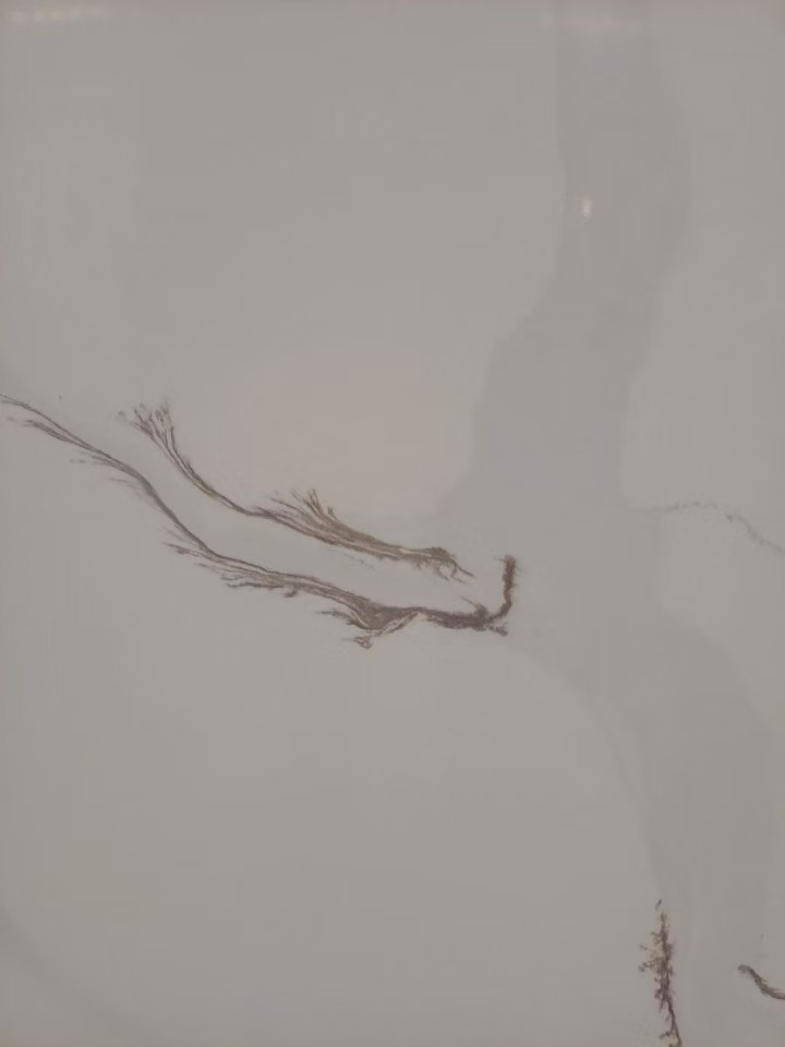 Artificial Marble Calacatta White Construction Material Quartz Customized Size Black White for Countertop and Big Slabs